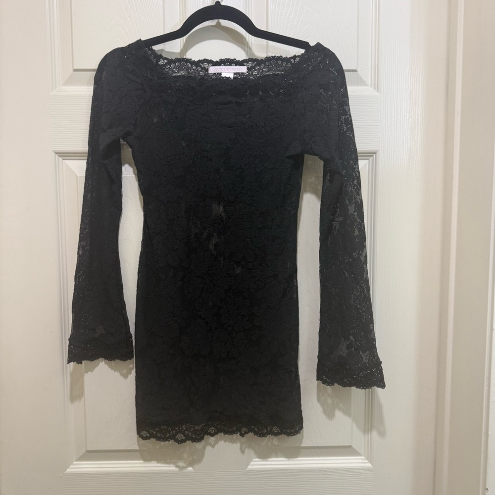 Victoria's Secret Black Lace Chemise